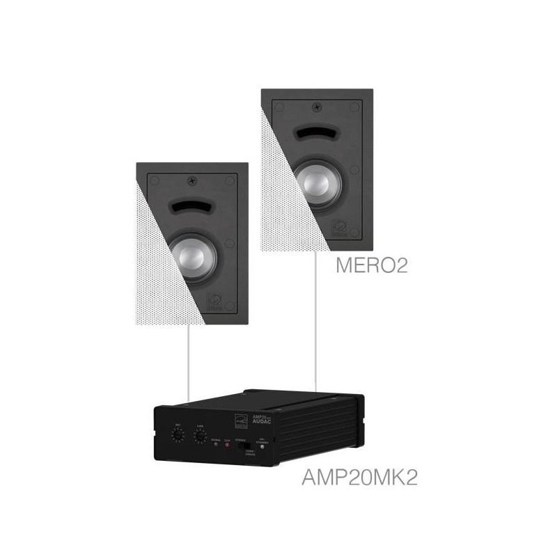 AUDAC CERRA2.2/W 2 x MERO2 + AMP20MK2 White version